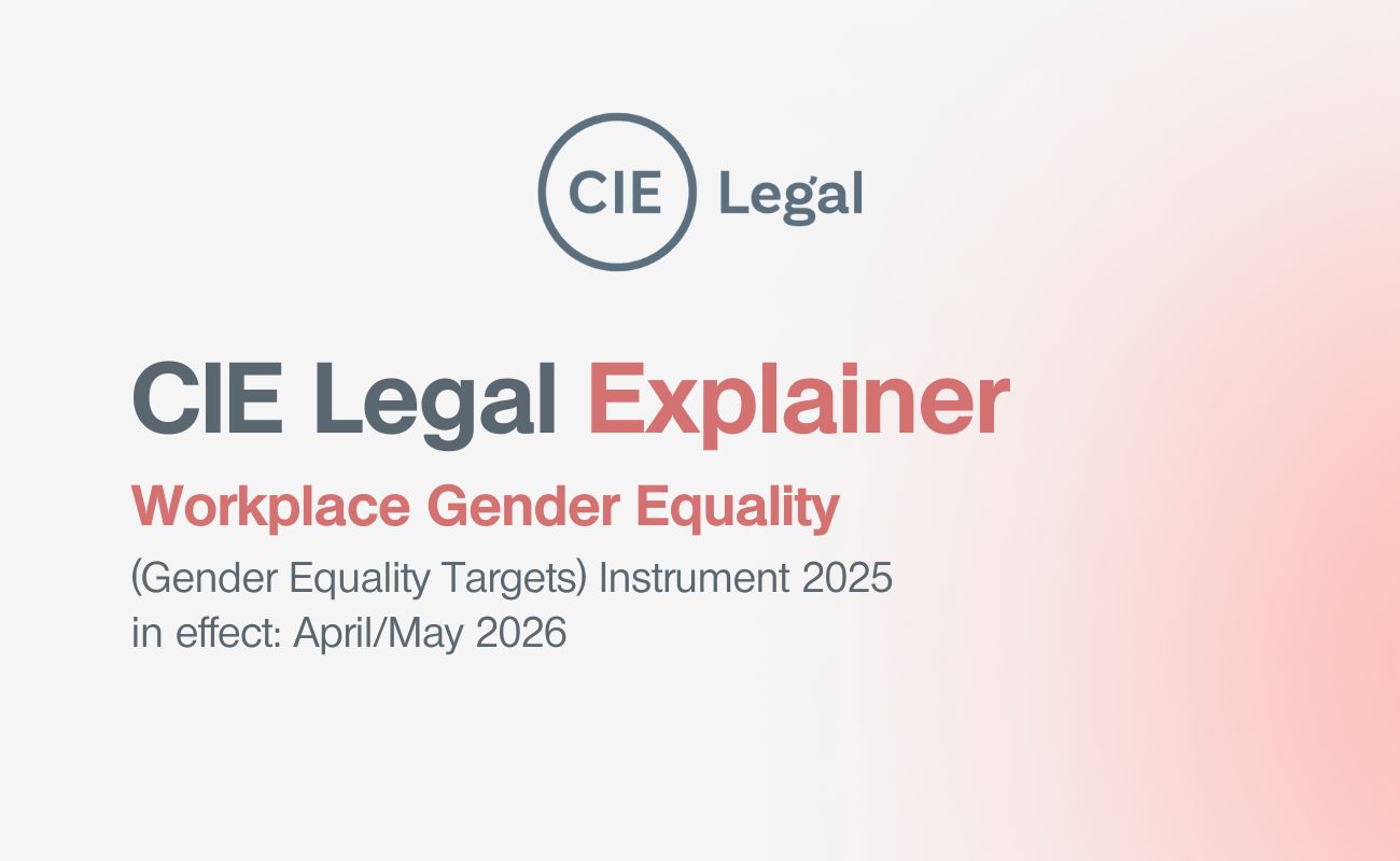 Explainer- Workplace Gender Equality (Gender Equality Targets) Instrument 2025