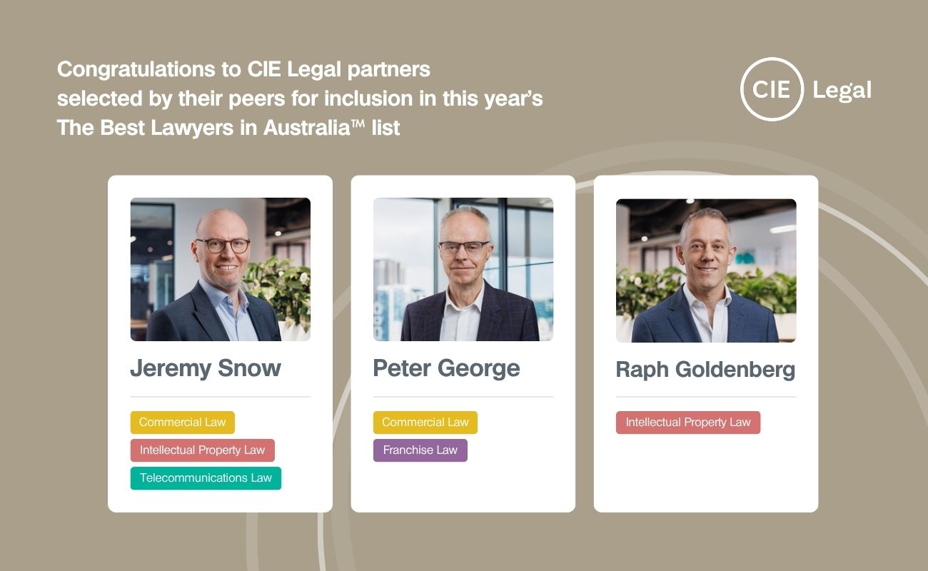 CIE Legal Celebrates Recognition of Three Lawyers in The Best Lawyers in Australia™